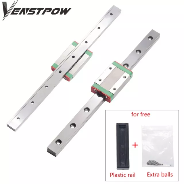 MGN  MGN7H  100- 800mm Miniature Linear Rail Slide 1Pc Linear Guide+1Pc Carriage