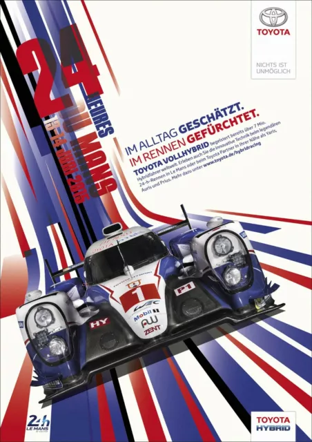 Toyota Le Mans 24 Hour 2015 Racing Vintage Poster Art Print