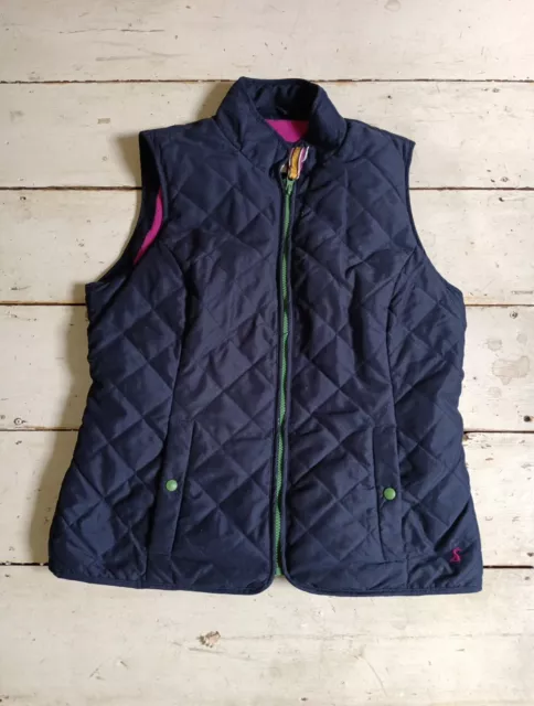 Joules Minx Gilet Womens Size 16 Navy Blue Full Zip Walking Quilted Body Warmer