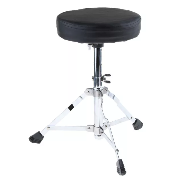 Portable Folding Drum Throne Seat Children Drummers Stool Chair Black 3