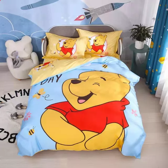 100% Cotton Winnie the Pooh Single Bed Quilt Cover Set