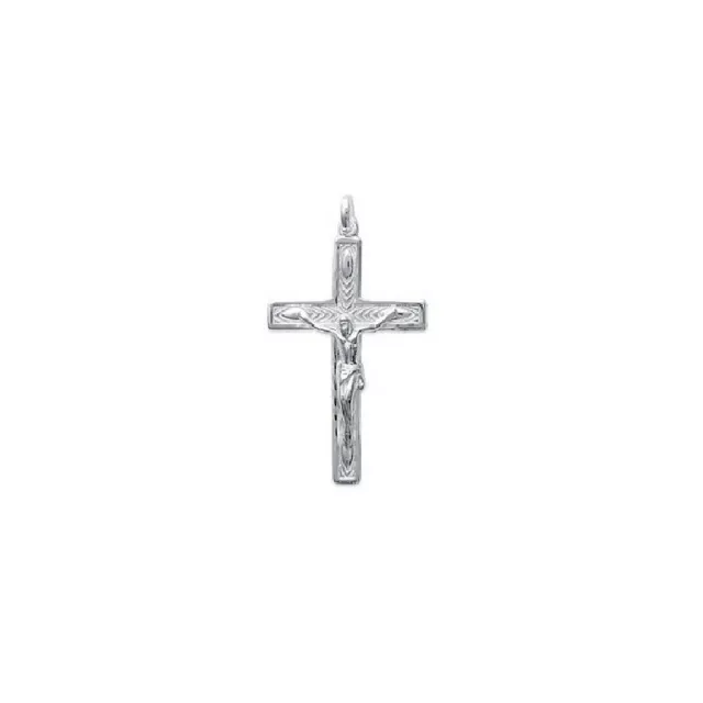 PENDENTIF Grande CROIX Chretienne + CHRIST ARGENT