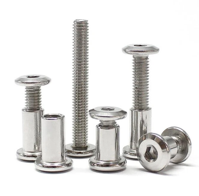 M6 M8 Stainless Steel Round Head Allen Flat Nuts Hex Nut Bolt Sleeve Furniture