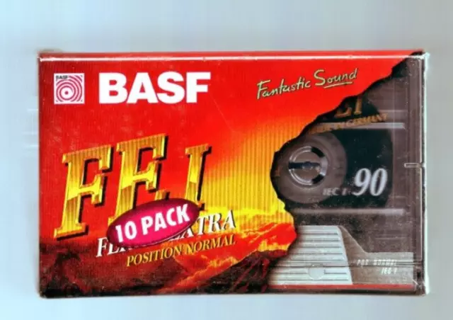 BASF FERRO EXTRA  I  FE1  90min vintage audio cassett 10  blank tapes sealed NEW