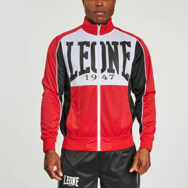 Felpa Con Zip Leone 1947 Uomo Shock Ab308 Hooded Sweatshirt Sportiva Thai Kick