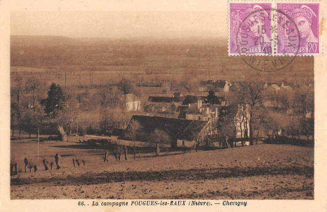 Cpa 58 La Campagne Pougues Les Eaux Chevigny