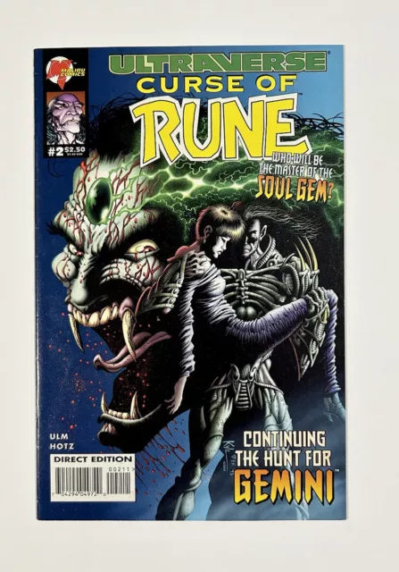 Curse of Rune #2 Gemini Soul Gem Ultraverse Malibu Comics 1995 VF/NM