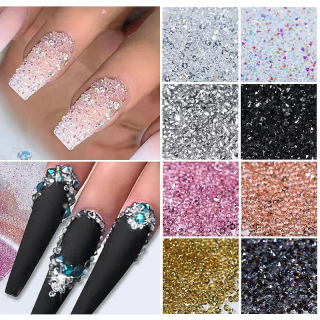 Crystal AB Clear Rhinestone Flat Back Loose Diamante Glass Gems Nail Art Craft F