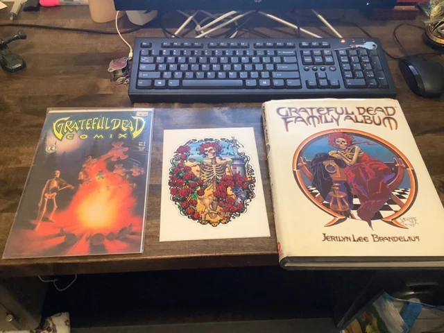 Lot of 3 grateful dead comix vol 2 no 1 1995 sticker family album book 1989 hard
