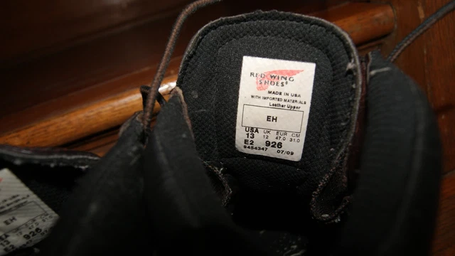 RED WING 926 EH Size 13 EE Supersole Work Boots Men's Cognac Soft Toe ...