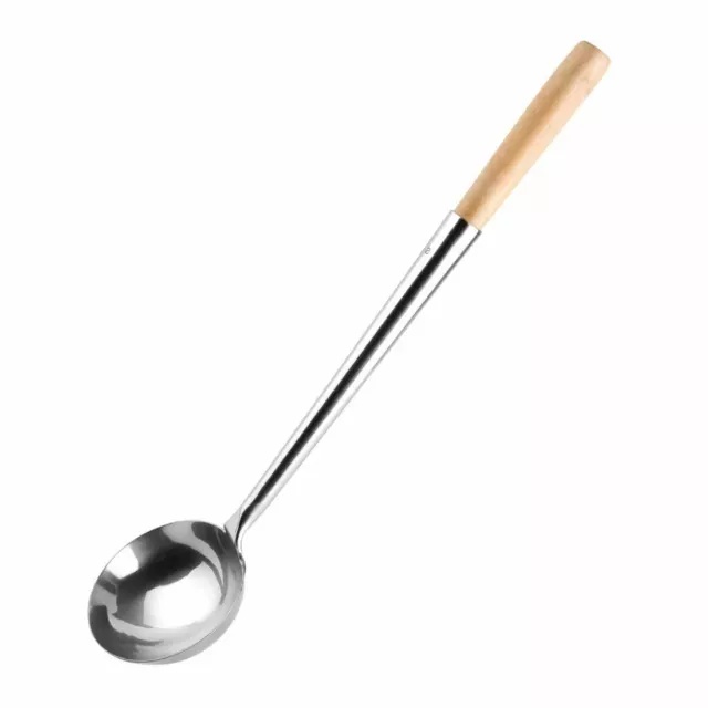 Vogue Soup Ladle Made of Stainless Steel with Wooden Handle - 200mm