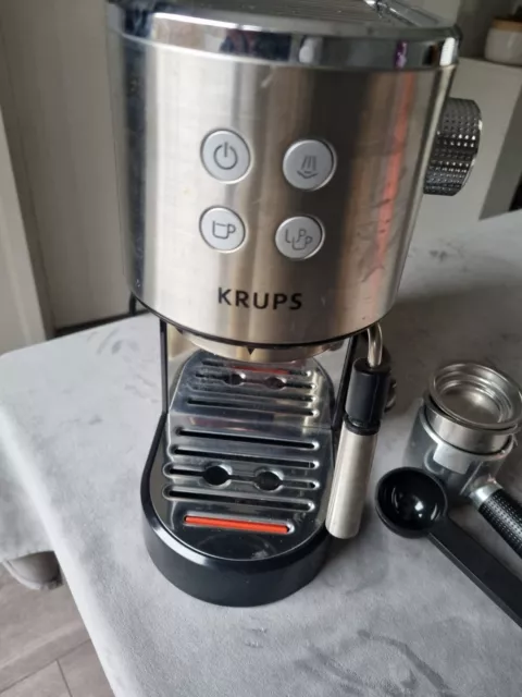 Krups Virtuoso XP442C40 Pump Espresso Coffee Machine, Stainless