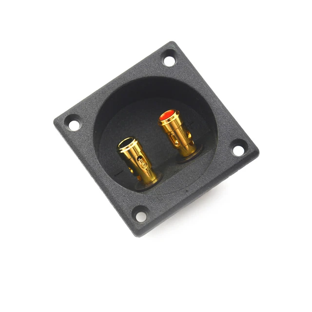 SQUARE SHAPE DOUBLE Binding Post Type Speaker Box Gold Terminal Cup *st