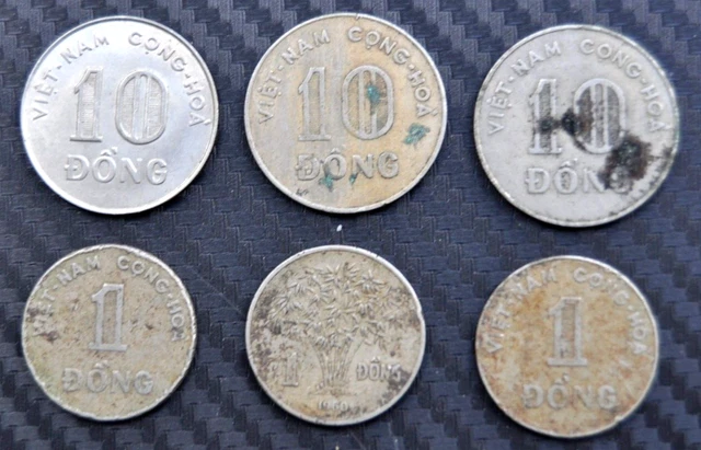 Vietnam 60s Coinage Veteran take home 1971 6 pieces various years & conditions !