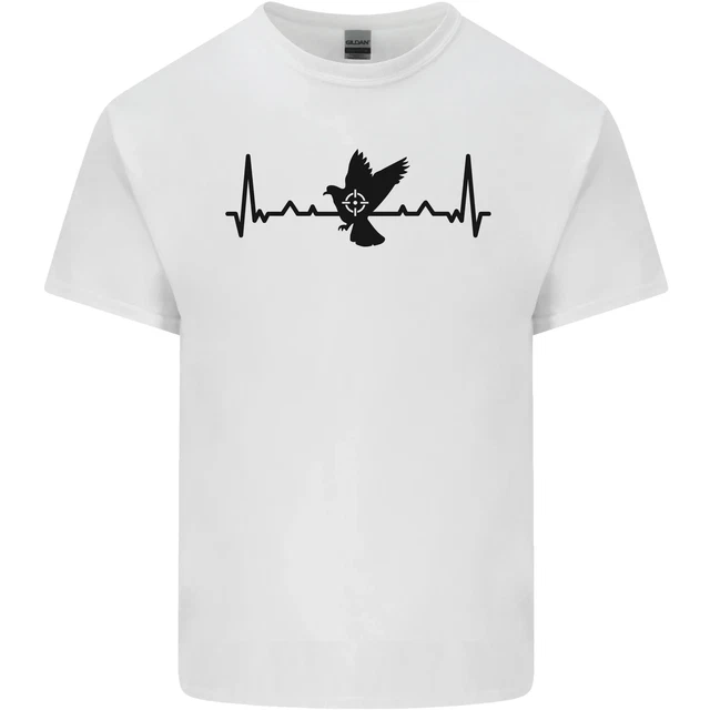 Pigeon Hunting Heart Beat ECG Hunter Kids T-Shirt Childrens