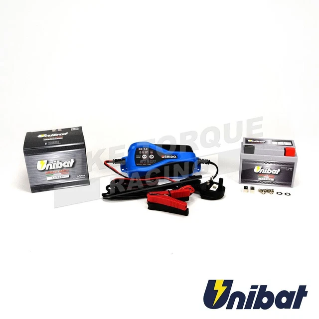 UNIBAT ULT1B MOTORCYCLE Battery and Charger for Kymco 50 Nexxon 2008