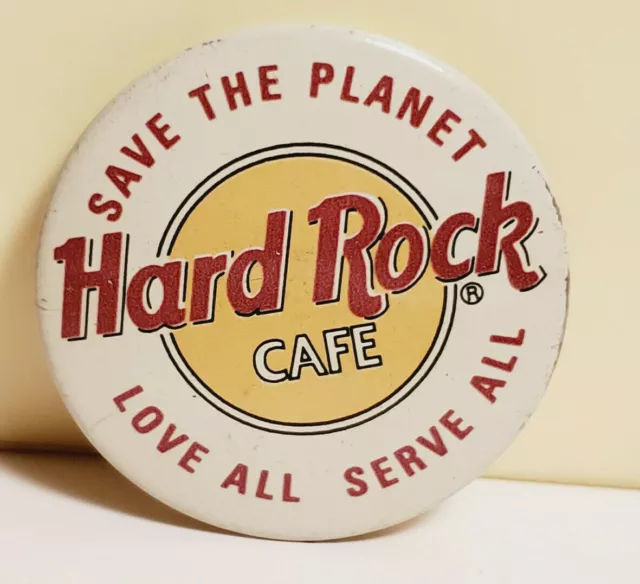 Hard Rock Cafe Hrc Save The Planet Love All Serve All Pinback Button Pin