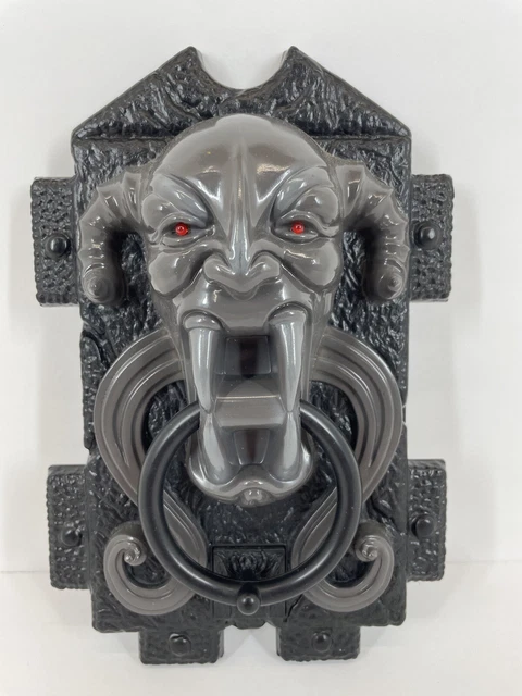 Vtg Halloween Gargoyle Animated Paper Magic Group Lights Sounds Door Knocker