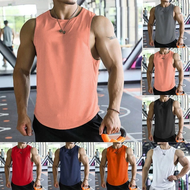 T-shirt bodybuilding uomo senza maniche palestra muscolo singoli in più taglie