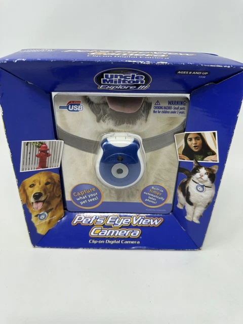 Uncle Milton 1538 Blue/White Pet's Eye View Clip On Digital Camera For Cat & Dog