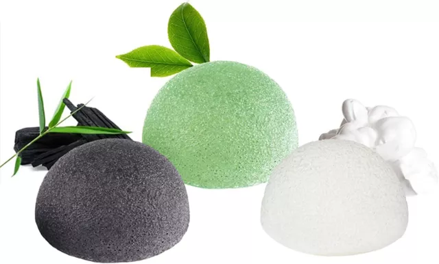 Premium Organic Konjac Sponge | 3 pack | sponges | Biodegradable Face Exfoliator