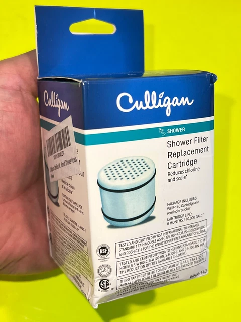 Filtro de ducha de nivel 2 de repuesto de plástico Culligan - WHR-140 NUEVO caja abierta