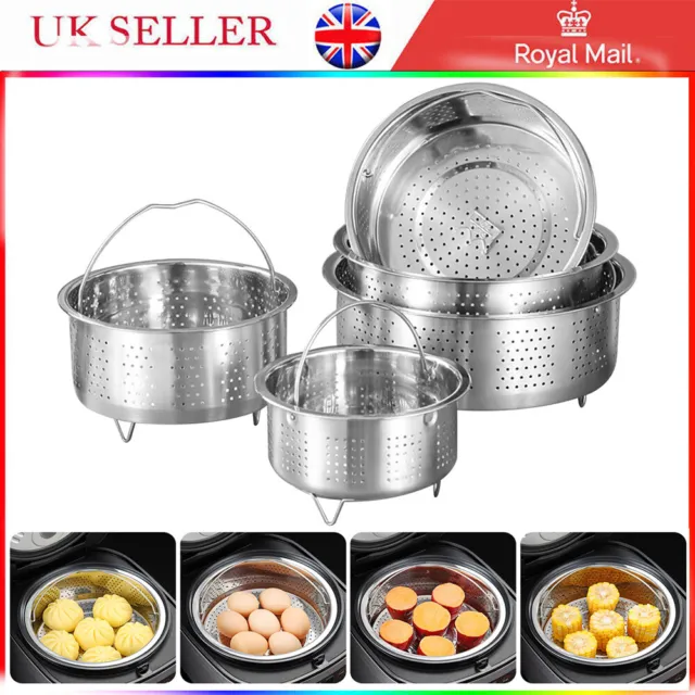 Stainless Steel Steamer Basket Pot Accessories for Pressure Cooker 13.8-22cm UK