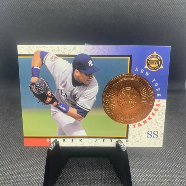 1998 Pinnacle Mint Derek Jeter Brass Coin & Die-Cut Card #9  Yankees ~ Multiples
