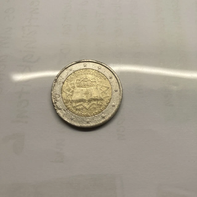 2 Euro Münze Römische Verträge 50 Jahre 2 EURO MÜNZE Fehlprägung 50 Jahre Römische Verträge 2007 Gedenkmünze