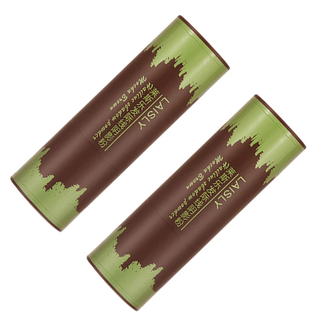 2 piezas Corrector Temporal Gris Línea del Cabello Artefacto Miss Cabello Sombreado Barra en Polvo