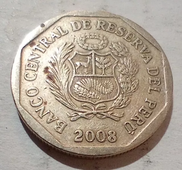 50 Céntimos 2008 Perú Coin Banco Central De Reserva