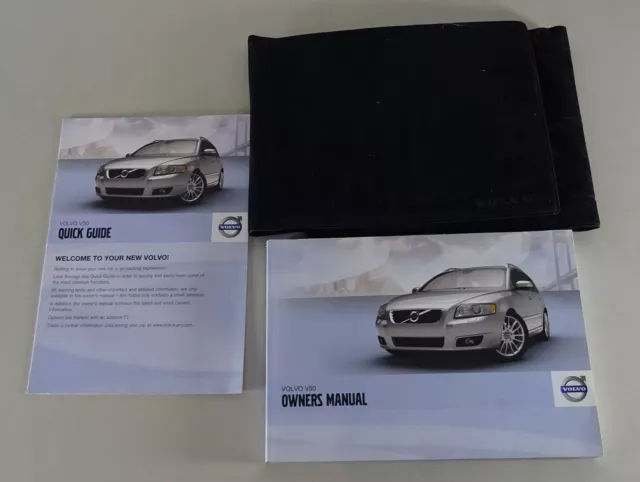 Owner's Manual/Handbook + Wallet Volvo V50 From 2010