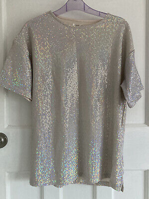 Girls Next Gold Sequinned Sparkly Short Party Dress - Age 11 - New