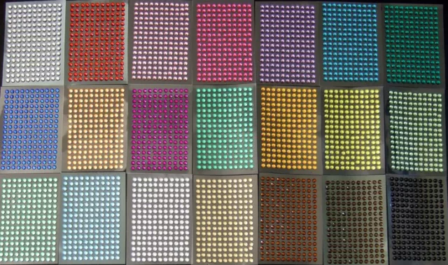 selbstklebende Schmucksteine/ Glitzersteine rund 4 mm verschiedene Farben