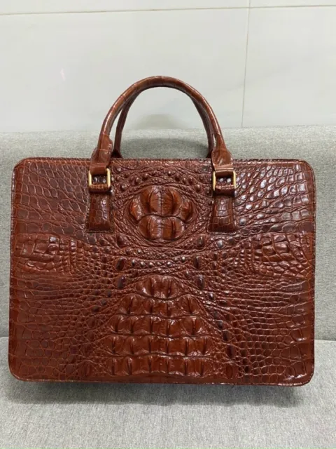 Genuine Crocodile Skin/Leather - Business Briefcase Handbag