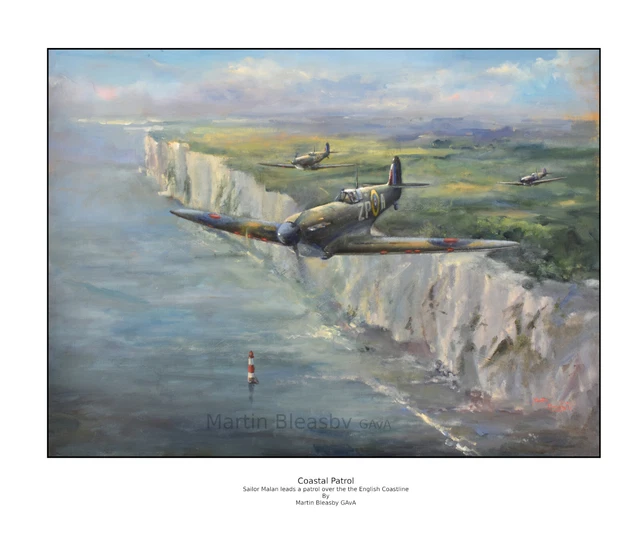 Supermarine Spitfire Coastal Patrol A3 Fine Art  Print