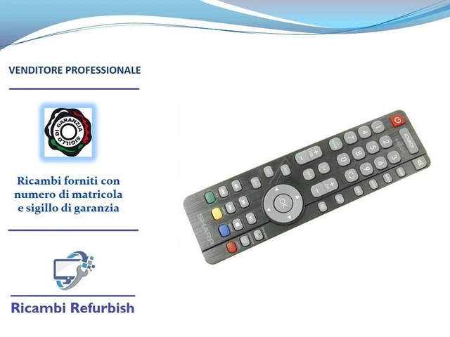 Telecomando Sostitutivo Sharp AQUOS - Modello SHWRMC0003 Per TV LC Series