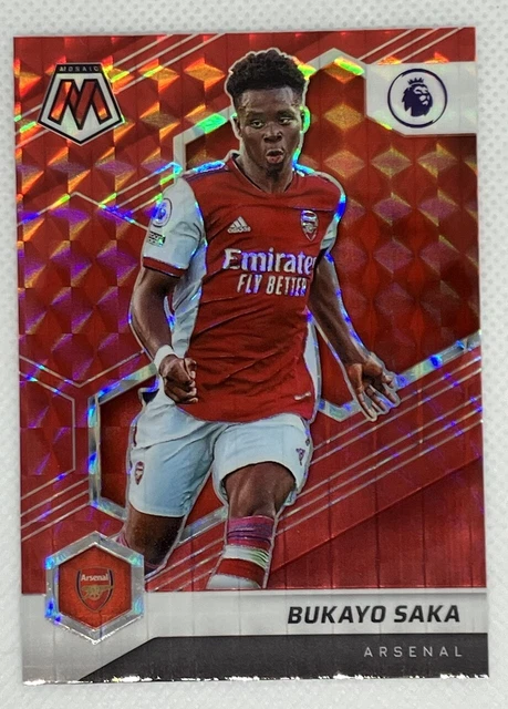 Carte Panini Prizm Premier League Bukayo Saka Breakaway Rouge 2024-25 - Numérotée /49 - Near Mint