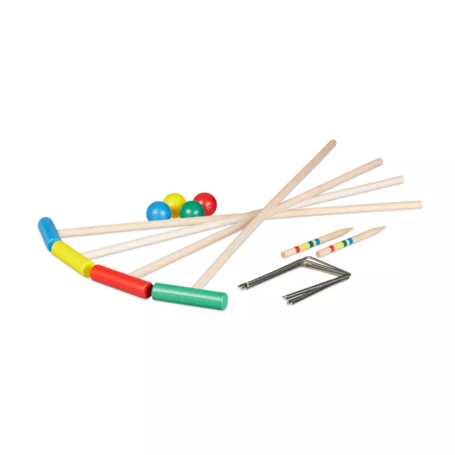 Krocket Spiel Outdoorspiel Erwachsene Croquet Set Gartenspiel Holzspiel Kinder