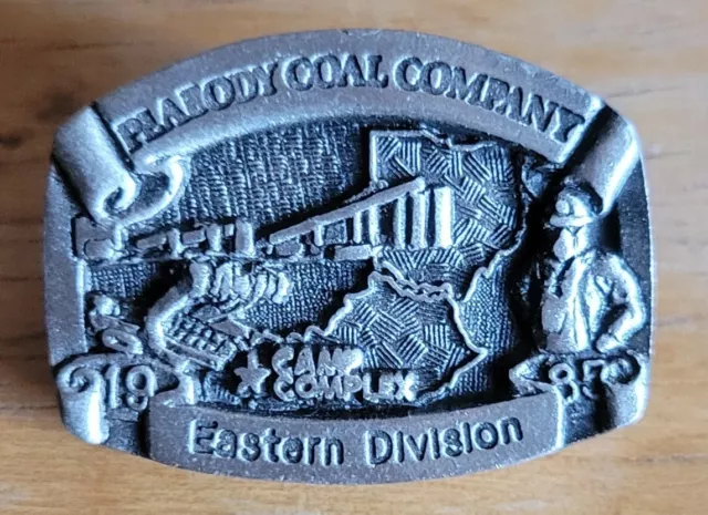 Peabody Coal Company Coal Tie Tac Eastern Division Pewter  1" X 3/4"