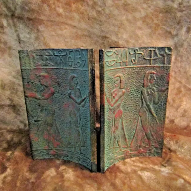 Vintage Egyptian Revival Cast Iron Bookends/NICE!