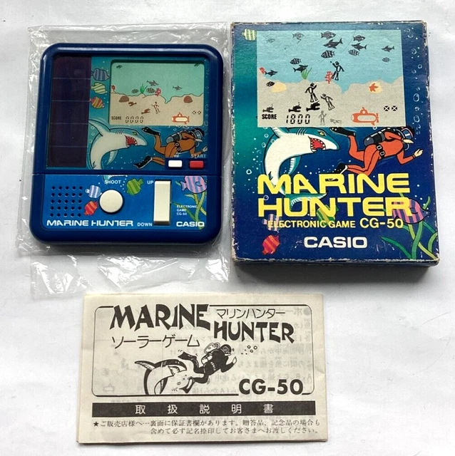 VINTAGE 1983 RARE CASIO MARINE HUNTER CG-50 Solar LCD game (Near
