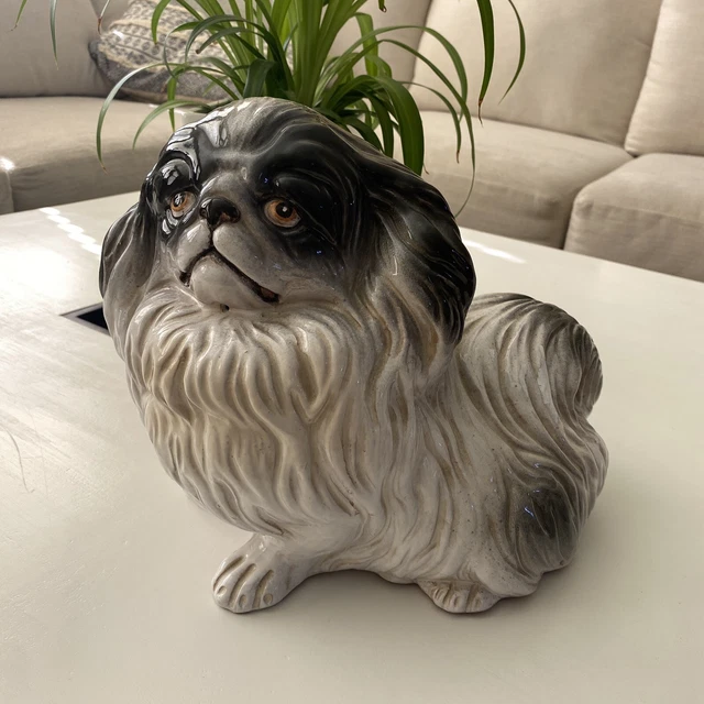 Pekingese Pekinese Dog Puppy Large Ceramic Figurine 13" 2