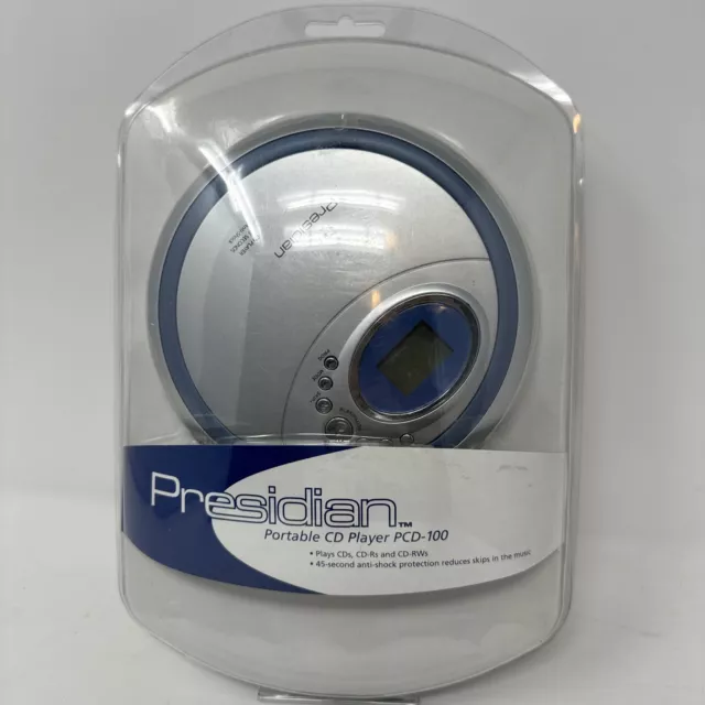 PRESIDIAN Portable CD Player With Headphones Model 42-180 Discman