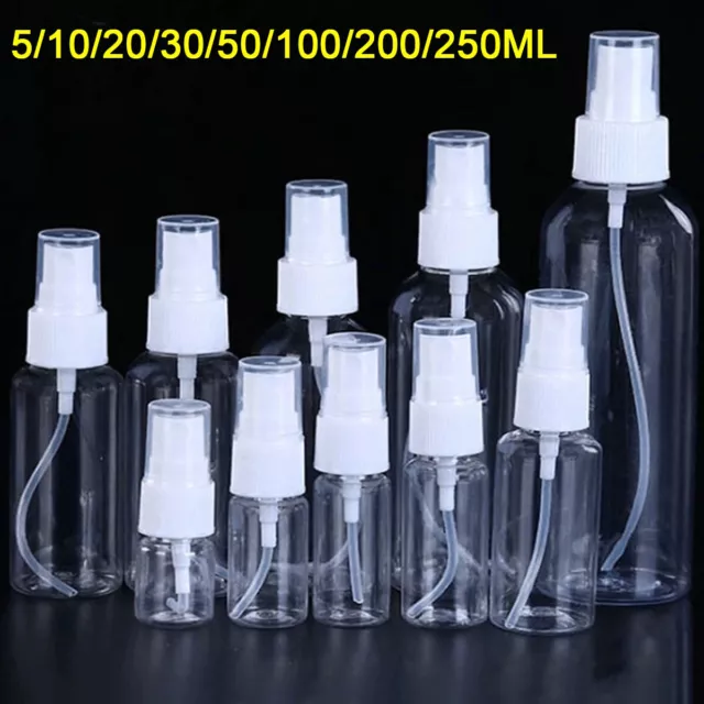 10/50/100ML Clear Travel Transparent Plastic Perfume Atomizer Empty Spray Bottle