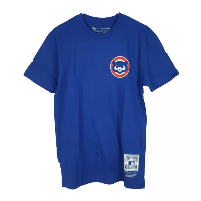 Chicago Cubs Mitchell & Ness MLB Shirt S Small Blue Bear Logo Chi-Town NWT