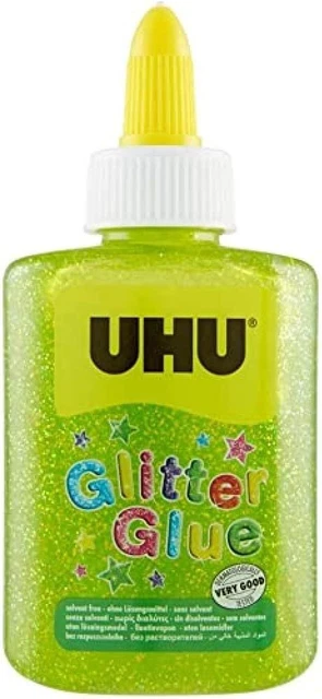 Botella de pegamento brillante UHU, 88,5 ml verde brillo,