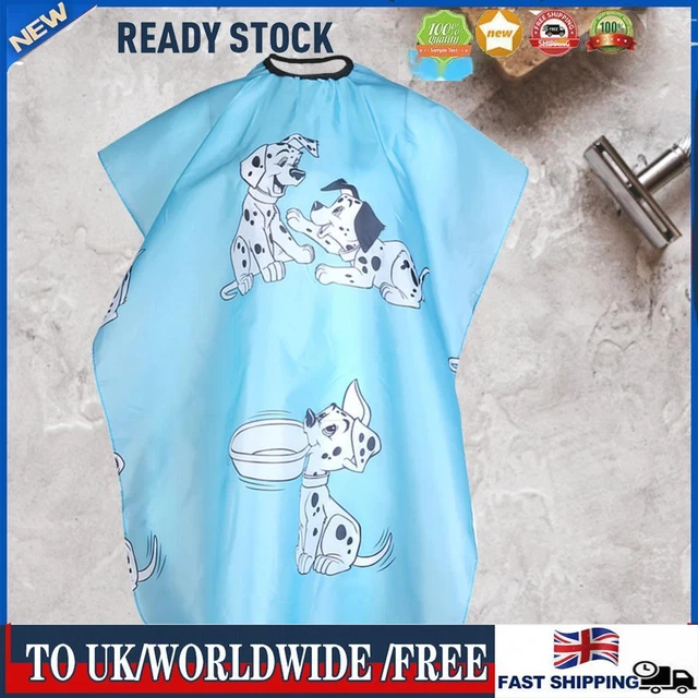 Cartoon Dog Kid Dressing Cape Salon Cover Hairdresser Hair Cut Cloth(Blue)