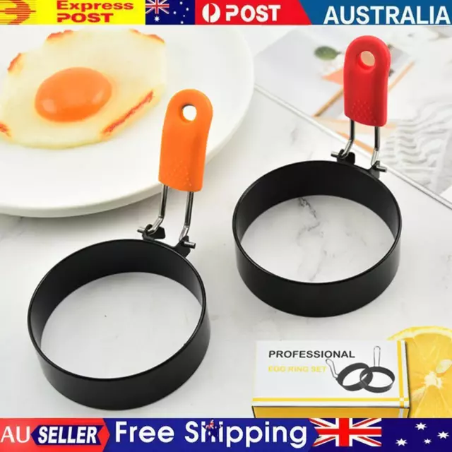 2.95 in 2/4 Pcs Egg Ring Egg Pancake Cooking Ring Easy To Clean Round Egg Ring