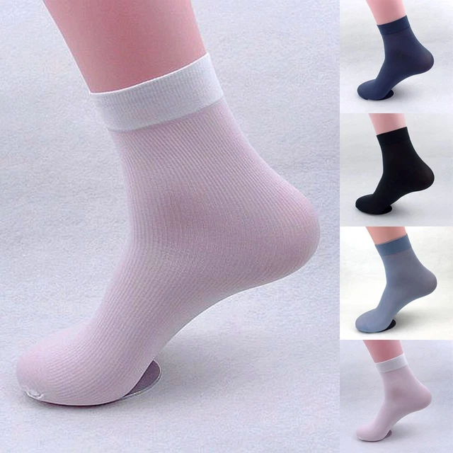 Business Calzini Casual Comodo Abito Tinta Unita Morbido Solido Colore Sottile